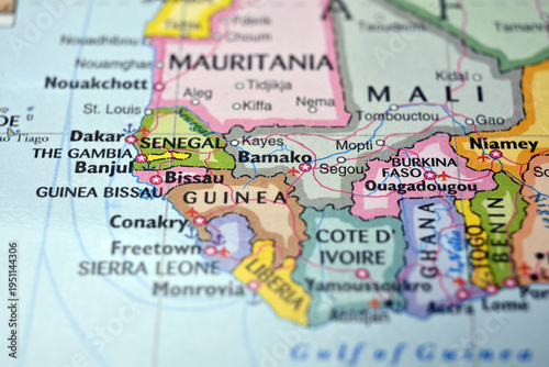 Bamako Mali – Defocused World Map Location