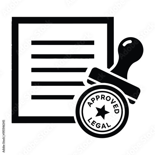 Approved legal document with stamp and seal symbolizing official certification and compliance in professional setting