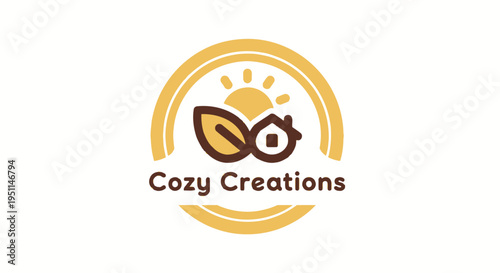 Whisk_73d41610eaba30c9ceb45919a000de62dr.ai logo features cozy creations with sun leaf eye icon