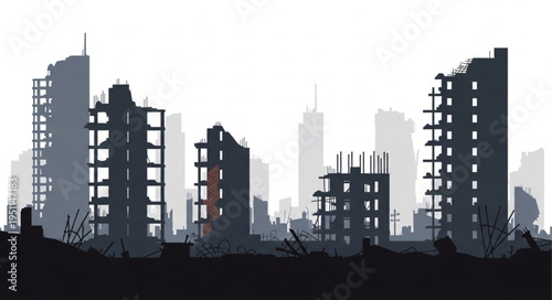 City Skyline Urban Buildings.