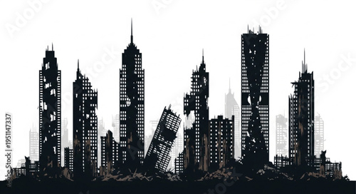 City Skyline Urban Buildings.