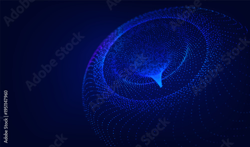 Digital technology ai abstract business blue background for future science and data banner concept. Network connection flow design for cyberspace and big data presentation.