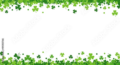 Green Shamrock Border Frame - St. Patrick's Day Celebration Background
