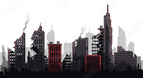 City Skyline Urban Buildings.