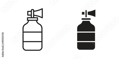 Air horn icon line drawing. Minimalist style icons