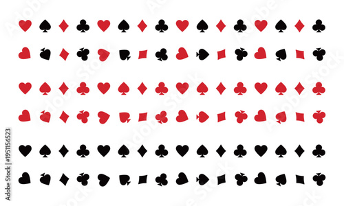 トランプ柄のライン装飾セット