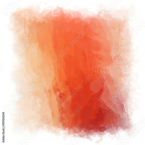 Cuadro en lienzo gradient grunge style yellow beige, blood red, blended abstract tick brush strok