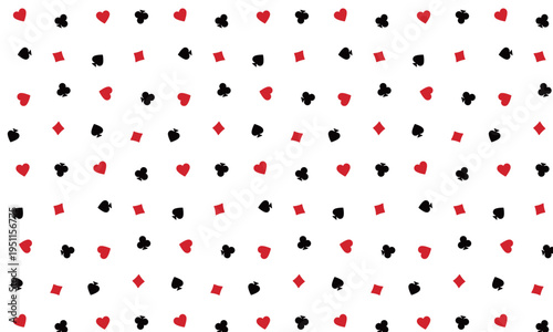 トランプ柄のランダム背景パターン・シームレス