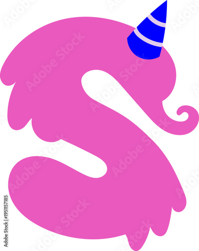Letter S Monster Typography for Playful Student Teacher Decoration Classroom Style
