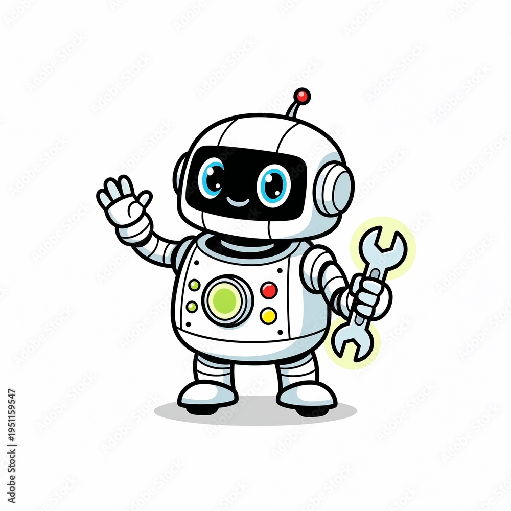 Obraz premium funny cartoon robot