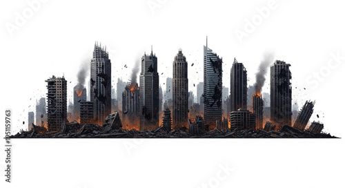 City Skyline Urban Landscape Buildings.