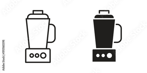 Blender icon line drawing. Minimalist style icons