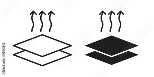 Breathable leather icon line drawing. Minimalist style icons