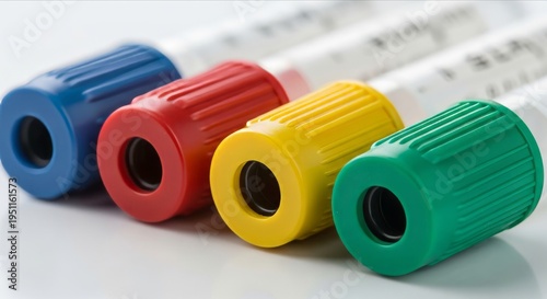 Colorful Blood Collection Tubes with Different Colored Caps