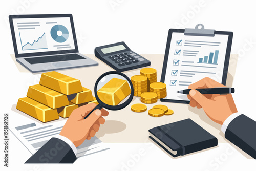 Evaluating gold investment portfolio, financial planning, and wealth management strategy