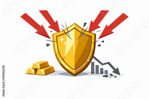 Gold price protection during market downturns, shielding investments from recession