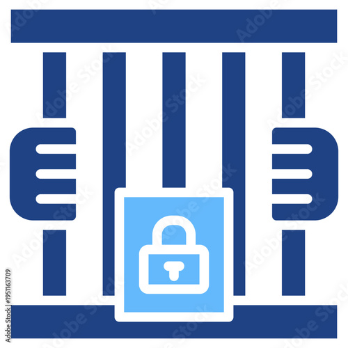 Jail Cell glyph color icon