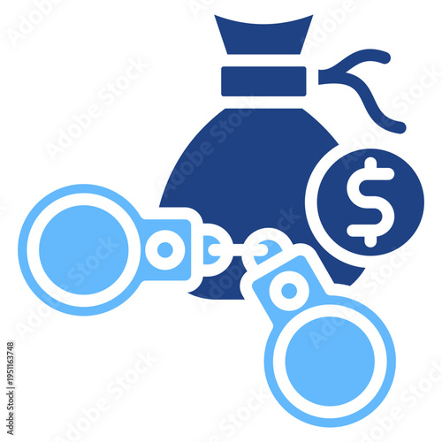 Financial Crime glyph color icon