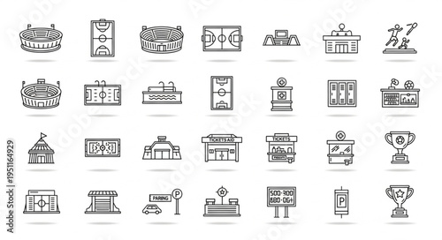 Collection of Interior Design and Furniture Icons.