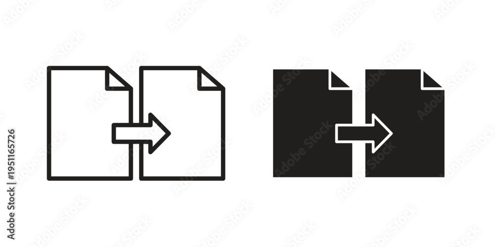 Fototapeta premium Compare icon line drawing. Minimalist style icons