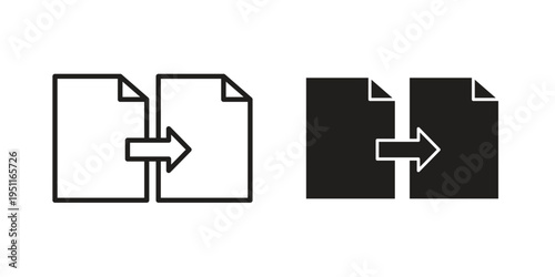 Compare icon line drawing. Minimalist style icons