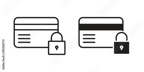 Credit limit icon line drawing. Minimalist style icons
