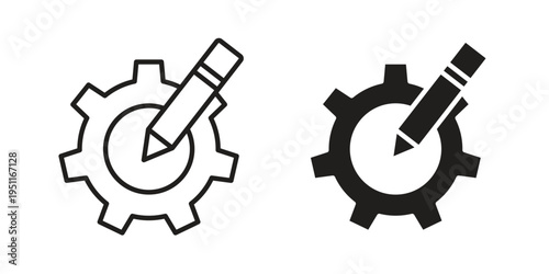 фотографія Customization icon line drawing. Minimalist style icons