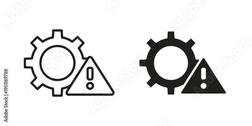 Failure icon line drawing. Minimalist style icons