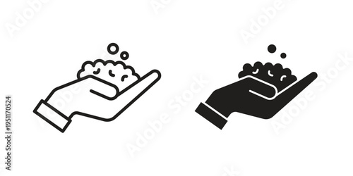 Foam icon line drawing. Minimalist style icons