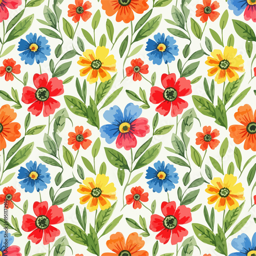 Artistic floral print with charming shapes and soothing color harmony throughout