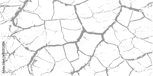 Black and white cracked earth texture background, dry soil parched ground pattern, high contrast grunge overlay art