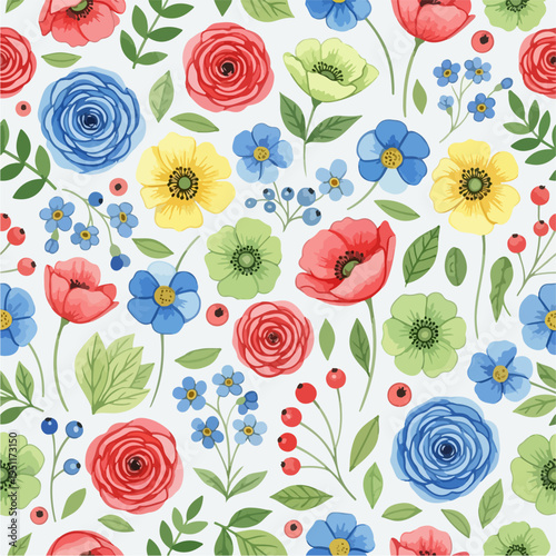 Elegant floral design blending organic shapes and soft hues for calming visuals