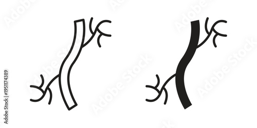 Human artery icon line drawing. Minimalist style icons