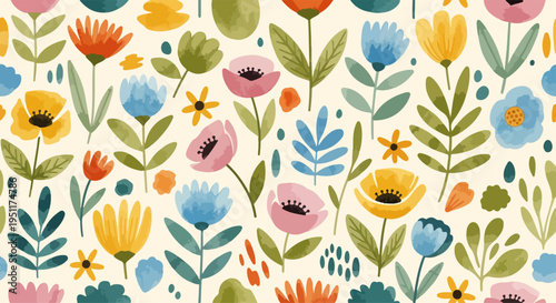 A delightful arrangement of blossoms and leaves creating a joyful and balanced composition