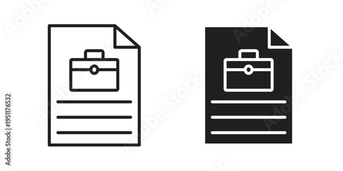 Job description icon line drawing. Minimalist style icons
