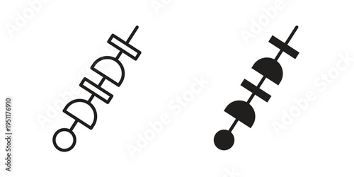 Kebab icon line drawing. Minimalist style icons