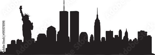 New York vector drawing,hand drawn,sketch style,isolated.