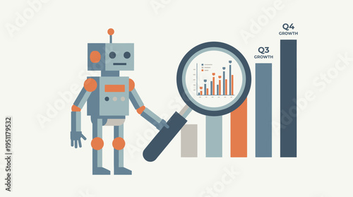 Robotic Analysis of Financial Growth Charts A Visual Representation of Data Trends