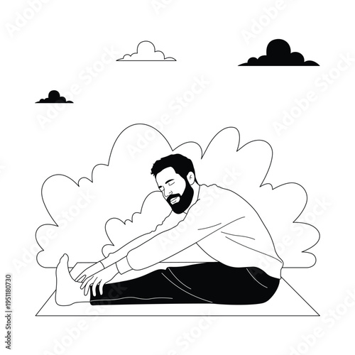 Yoga Stretch Vector illustration. EPS 10