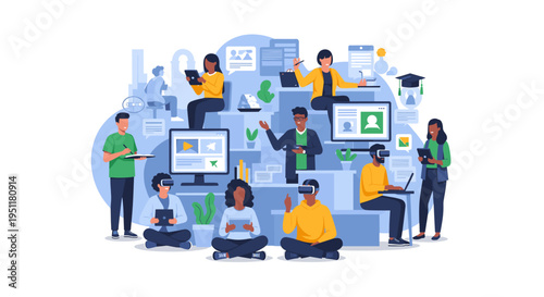 Wallpaper Mural Abstract Blue Curve on White Torontodigital.ca