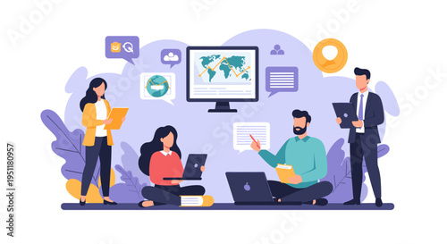 Abstract Businesswoman Walking