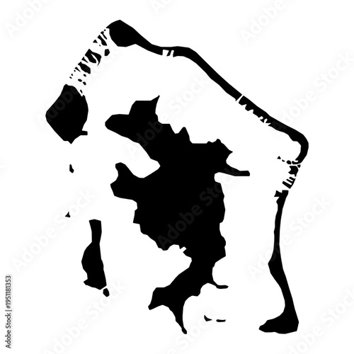 Bora bora island map symbol shape, travel web flat concept icon vector illustration .