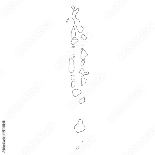 Maldives island map symbol shape, travel web flat concept icon vector illustration .