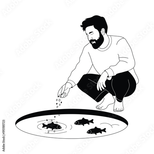 Desk Mudra Vector illustration. EPS 10