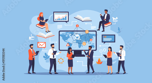 Lone Figure Walking Forward