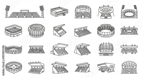 Stadium Outlines - A Collection of Architectural Designs.