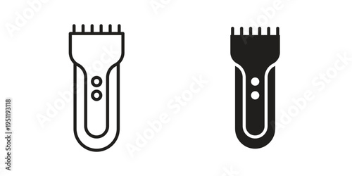 Trimmer icon line drawing. Minimalist style icons