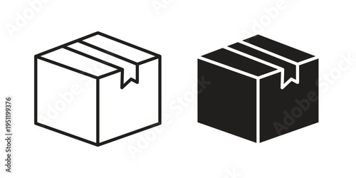 Box icon in line design. icon for website design, mobile app, ui