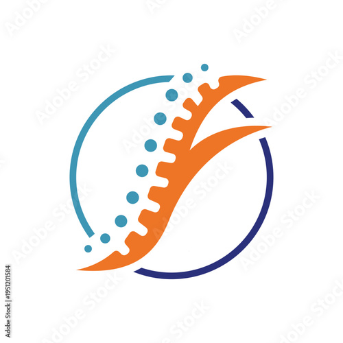 circle spine diagnostic logo design