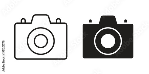 Camera icon in line design. icon for website design, mobile app, ui